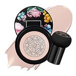 KYDA Mushroom Head Air Cushion BB Cream, Concealer Lasting Nude Makeup Moisturizing Pigment CC Liquid Foundation, Even Skin Tone Makeup Base Primer-Natural