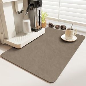TCHDIO-Absorbent Coffee Mat-No Stains Coffee Bar Mat-Rubber Backed Coffee Maker Mat-Dish Drying Mat for Kitchen Counter-Coffee Bar Accessories-Drying Mat Under Coffee Pot