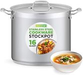 16-Quart Stainless Steel Stockpot -