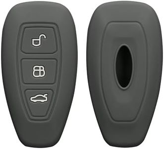 kwmobile Cover Chiavi Auto Compatibile con Ford con 3 Tasti Keyless Go - Custodia Protettiva Chiave Auto Copri Telecomando Gomma - Portachiave Macchina Silicone