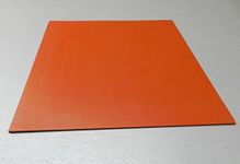 SILICONE RUBBER SHEET HIGH TEMP SOLID RED/ORANGE COMMERCIAL GRADE 8" x 8" x 1/8" (E 6)