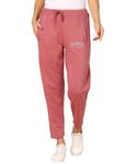 Alan Jones Clothing Women's Solid Comfort Fit Ankle Length Cotton Track Pant (Pink_XL)