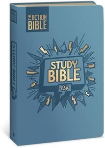 The Action Bible Study Bible ESV, Leathersoft, Blue, Full Color