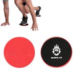 Burnlab Core Sliders (Set of 2) - Dual Sided, Smooth Gliding Discs - for Abs, Back, and Leg - Stregthen Abs & Improve Balance at Gym or Home - Ideal for Men and Women