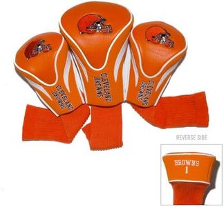 Team Golf NFL Cleveland Browns 3 Pack Contour Fit Headcover, One Size