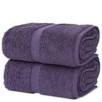 Chakir Turkish Linens, 100% Cotton Premium Quality Turkish Bath Sheets (35''x70'' Large Bath Sheet Towels - Plum)