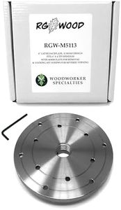 RGWOOD 6" Steel Wood Lathe Face Plate, 1" x 8tpi Threaded With Locking Set Screw (for Reversing Lathes)