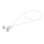 kwmobile Strap Compatible with Apple Airpods 1/2 / 3 / Pro 1 / Pro 2 - Strap Magnetic Silicone Cord Earphones Holder - White