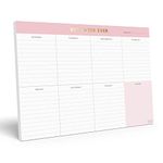 Sweetzer & Orange Weekly To Do List Pad. Pink Gold Weekly Planner Notepad with Daily Planner Agenda Squares. 7x10” Day Planner 2024 - Student Planner, Work Planner and Checklist Note Pad