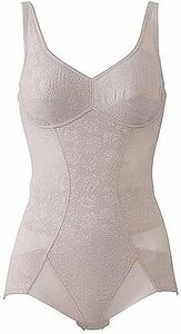 Wacoal AHK150 Women's Bodysuit, Wireless, Supports Hip Joints, Smooth Leg Movement, Comfortable Fit, Cotton Blend (Body Fabric), BR, C80 / L