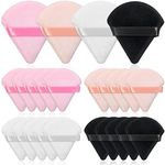 20pcs Triangle Powder Puff, Setting Powder Puff for Make Up, Face Puff Pads for Loose Powder and Press Powder, Makeup Sponge Powder Applicator for Face and Eye