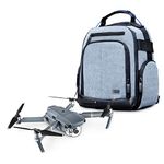 USA Gear Drone Backpack - Drone Case Compatible with DJI Mavic Pro, Spark Mini, Ryze Tello, Yuneec Breeze and More - Customizable Interior, Weather Resistant, Storage for Drone Accessories - Blue