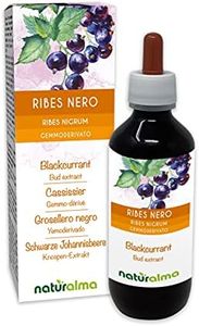 Cassissier (Ribes nigrum) Gemmo-dérivé sans alcool à base de bourgeons frais Naturalma - Extrait liquide gouttes 200 ml - Complément alimentaire - Végétalien ou végan