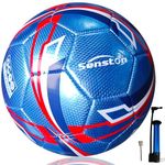 Senston Soccer Ball Official Size 5 for Kids and Adult Training Match Ball Football Balls with Pump