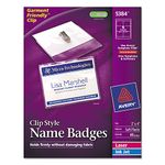 AVE5384 - Avery Badge Holder Kit w/Laser/Inkjet Insert