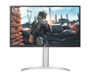LG Ultrafine 27UP550N 27” 4K UHD (3840x2160) IPS Monitor with USB-C PD 90W, 60Hz, 5ms, HDR10, sRGB 98%, AMD FreeSync, Tilt/Height/Pivot, White
