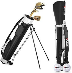 Golf Stand Bag for Men & Women,Easy to Carry & Durable Pitch Golf Bags Sunday Golf Bag Ideal for Golf Course & Travel,Lightweight and Waterproof Black (Black +Silver)