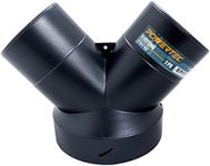 POWERTEC 70189 Dust Collector Y-Fitting | 6-Inch to 4-Inch Hose Reducer for Woodworking Dust Collection System,Black