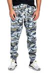 ProGo Men's Joggers Sweatpants Basic Fleece Marled Jogger Pant Elastic Waist (X-Large, Slade Camouflage)