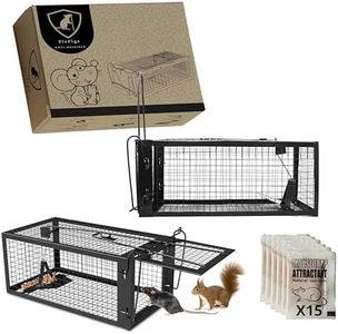 Picpige 2Pcs Piège à Rats Multi-Catch Cage, Sensibilité Ajustable, No Kill, Réutilisable,pour Un Usage Intérieure/Extérieure, pour Attraper Les Souris Les Rats et Autres Rongeurs (Piège : Cage)