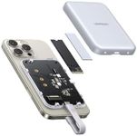 UGREEN Magnetic M.2 NVMe SSD Enclosure with Magsafe, USB3.2 Gen 2 10Gbps NVMe External Enclosure, 100W PD Charging Aluminum SSD Enclosure Support 2230/2242/2260/2280 SSD for iPhone 16/15 Pro Max