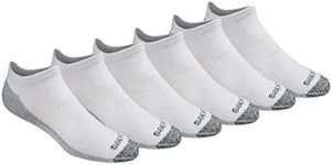 Dickies Men's Dri-tech Moisture Control No Show Socks (6 & 12 Pairs), White (6 Pairs), 6-12