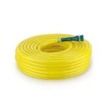 Garbnoire 50 Meter 0.5 Inch PVC Yellow Water Pipe| Lightweight, Durable & Flexible| Hose with Accessories Connector & Clamps| Watering Garden, Cleaning, Outdoor-Indoor Use (50 Meter (164 Feet))