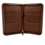 Leather Travel Wallet & Passport Holder: Passport Cover Holds 4 Passports, Credit Cards, ID, Travel Journals and Document Holder. Bonus: Includes a Set of 4 Travel Journals / Notebooks.