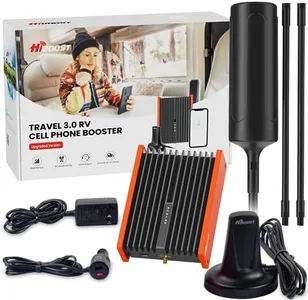 HiBoost Cell Phone Booster for RV | High Power RV Booster Kit | 4G & 5G LTE | Signal Booster for Camping Camper Trailer for All U.S.Carriers Verizon, AT&T, T-Mobile Adjustable Antenna, FCC Approved