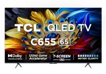 TCL 164 cm (65 inches) 4K Ultra HD Smart QLED Google TV 65C655 (Black)