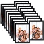 Hoikwo Multi 7x5 Photo Frames Set of 18, 5x7 Black Picture Frames for Wall Hanging or Tabletop Display