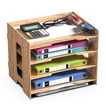 JOPOO Office File Tray, A4 Desk Tidy Organiser, 4 Tier Document/Paper/Letter Tray