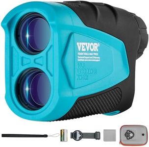 VEVOR Golf Rangefinder, 1300 Yards Laser Golfing Hunting Range Finder, 6X Magnification Distance Measuring, Golfing Accessory with External Magnet Mount, High-Precision Flag Lock, Slope, and Batteries