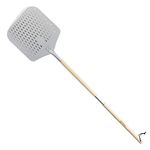 Chef Pomodoro Aluminum Metal Pizza Peel, 12 x 14-Inch, with Detachable Wood 47-Inch Handle for Easy Storage, Gourmet Luxury Pizza Paddle for Baking Homemade Pizza Bread