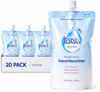 Susosu Hydrogen Infused Mineral Water, Molecular Hydrogen for Antioxidant Support, Daily Hydration & Recovery, Premium Portable Pouches, 10.5 fl oz, 20 Pack