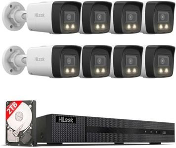 HiLook® by HIKVISION Überwachungskamera Set mit KI Personenerkennung und Hybrid Light Farbnachtsicht 8MP 4K PoE 8 Kameras IP67 wetterfest 2TB NVR vandalismusgeschützt Outdoor App Steuerung