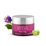 Lotus Herbals YouthRx Firm & Bright Night Cream | Bakuchiol Retinol & Vitamin C | Anti Ageing & Brightening | 50g