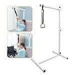 Trapeze Bar for Bed Mobility Aids Bedside Pull Up Bar Bed Lift for Elderly Seniors Cane Handle Medical Trapeze for Hospital Bed Pole Transfer Rail Standing Helper Handicap Bariatric Bed Assistance