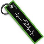 KEYTAILS Keychains, Premium Quality Key Tag for Snowmobile, Sled [Snowmobile - Heartbeat]