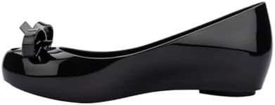 Melissa Ultragirl Bow II Flats for Women, Black, 5