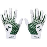 Under Armour Boys Youth Clean Up Baseball Gloves, (101) White/Forest Green/Forest Green, Small