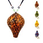 ERZA SCARLET Ocarina 6 Hole Strawfire Triforce Ocarina C Key - Legend of Zelda Ceramic Ocarina (Orange)
