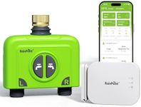 RAINPOINT WiFi Water Timer for Garden Hose, 2 Zone WiFi Sprinkler Controller, Smart Hose Timer Valve, Automatic Drip Irrigation System/Rain Delay for Garden (Brass Inlet, WiFi & Ethernet Connection)