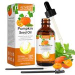 Pumpkin Seed Oil for Hair Growth, Organic Pumpkin Seed Oil, 100% Pure Cold Pressed, Help Growth for Eyebrows, Eyelashes & Dry Damaged Hair, Moisturizing Scalp,Face, Nails, Body, Skin, 1 Pack