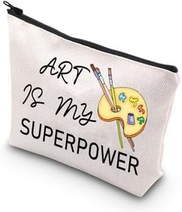 Art Teacher Makeup Bag Art Student Graduation Gift Artist Painter Gift Art is My Superpower Art Teacher Appreciation Travel Pouch (Art Power CA)