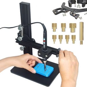 Vertical Heat Press Machine for 3D Printing Brass Inserts, Heat Set Insert Tool with Tips for M2/M3/M4/M5/M6 (1/4)/M8 Thread