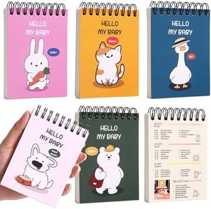 DreamDove Small Steno Pads 3.1" x 4.3" Blank Pocket Spiral Notepads Small Cute Spiral Note Pads Blank Pages Notebook No Lines Top Spiral Notebook 3.1" x 4.3" Unlined Little Memo Steno Note Pads Nursing Notepad for Work, School, Office, Nurse, Travel (6pcs)
