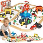 TOY Life Wooden Train Set for Toddl