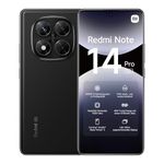 Xiaomi Redmi Note 14 Pro 5G smartphone, 8+256GB, Black, 200MP pro-grade AI camera, IP68, 45W turbo charging with 5110mAh battery, AI features (no charger included), 2 year Warranty