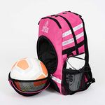 KITSACK - The Ultimate Football Carrying Rucksack - Womens & Girls Football Ball, Boot & Kit Bag - Pink